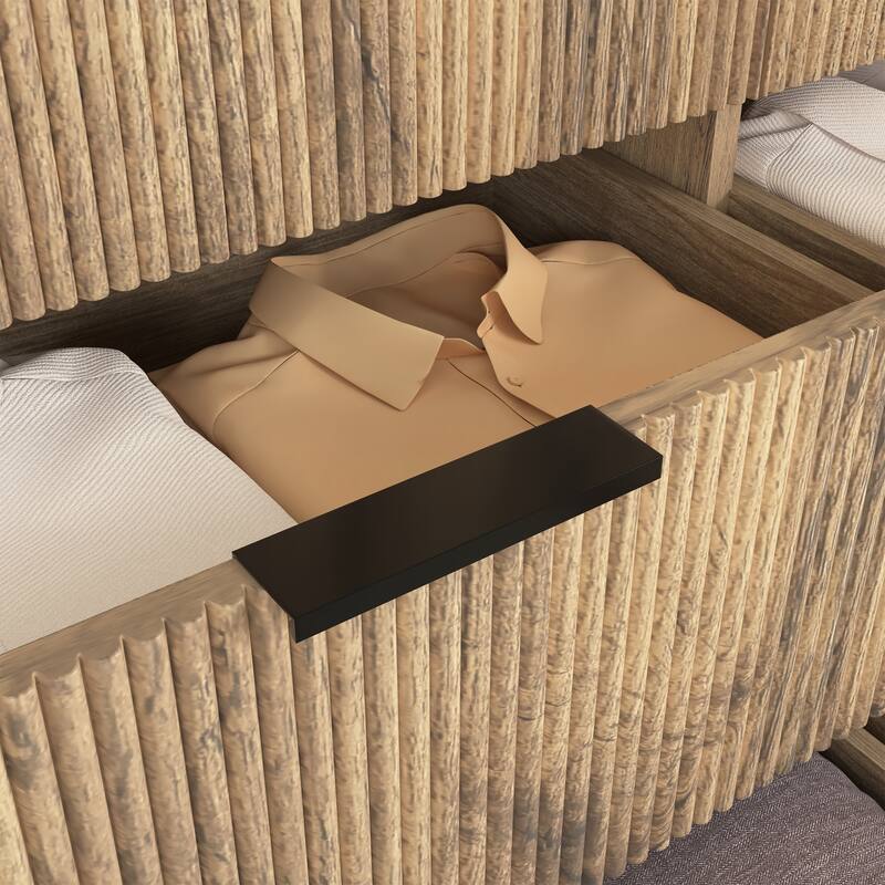 Modern Multi-Functional Six-Drawer MDF Cabinet, Rounded Corners And Multifunctional Design, 47.2*15.7*29.6 Inches