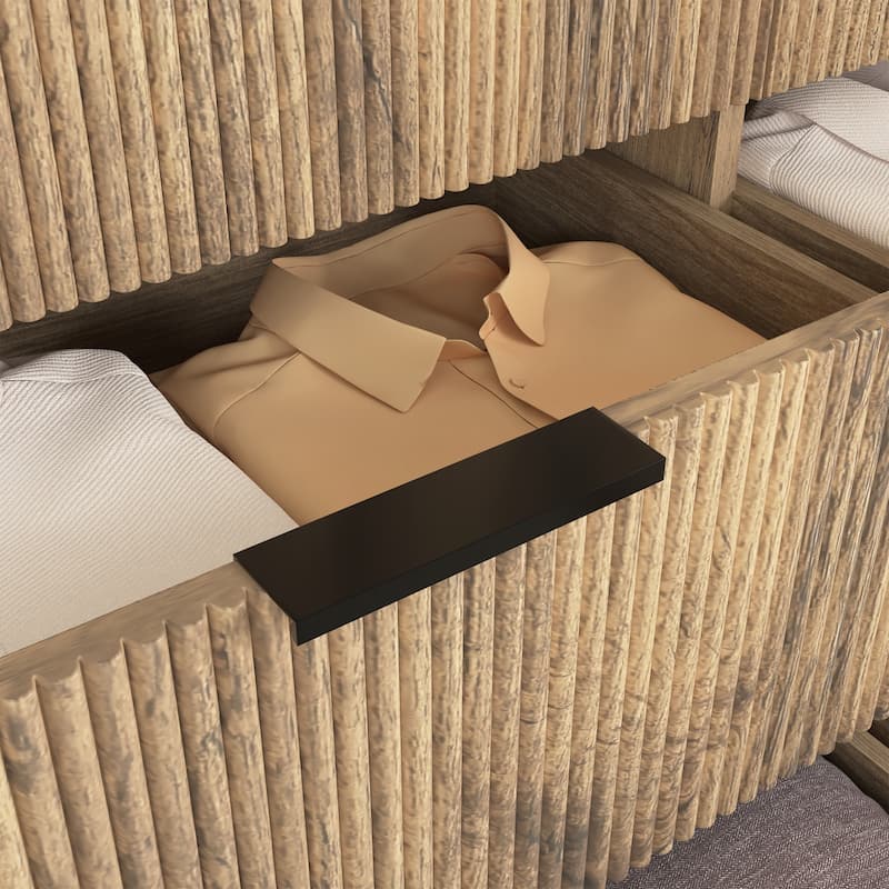 Six-Drawer Armoires, Storage Cabinet with Rounded Metal Corners, Accent Cabinet with Smooth-Glide Drawers
