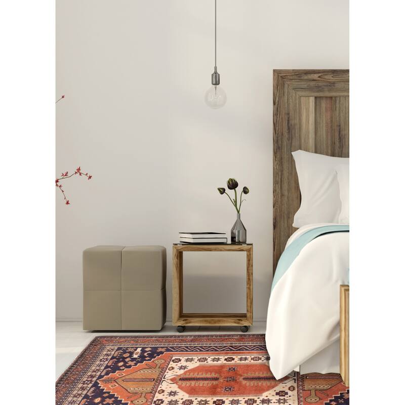 ECARPETGALLERY Hand-knotted Melis Vintage Copper Wool Rug - 4'2 x 5'8