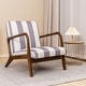 preview thumbnail 1 of 9, Mid-Century Modern Accent Chair,Leathaire Upholstered Farmhouse Armchair