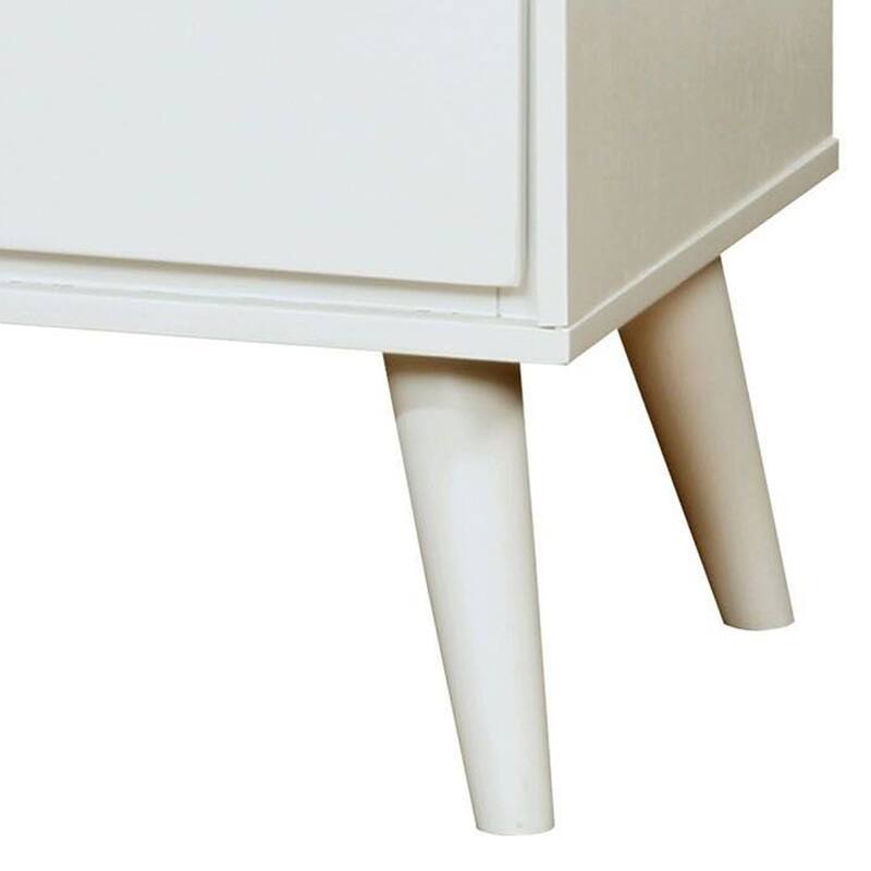 White 2 Drawer 23.63 in. W Nightstand with Sturdy Hardware and Ample Storage