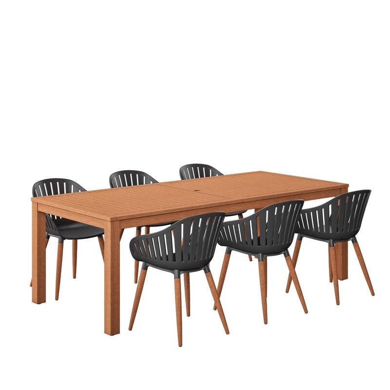 Amazonia Clifton 7pc FSC Wood Outdoor Patio Dining Set