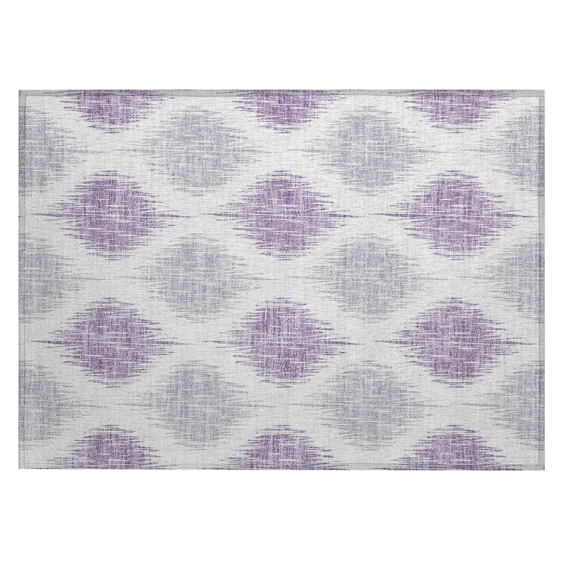 Machine Washable Indoor/ Outdoor Chantille Geo Contemporary Rug
