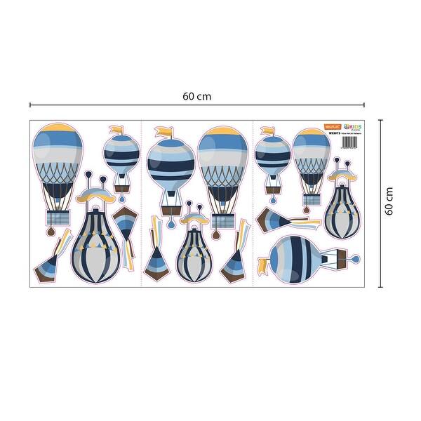 Walplus Blue Hot Air Balloons Children Wall Stickers DIY Nursery Decor