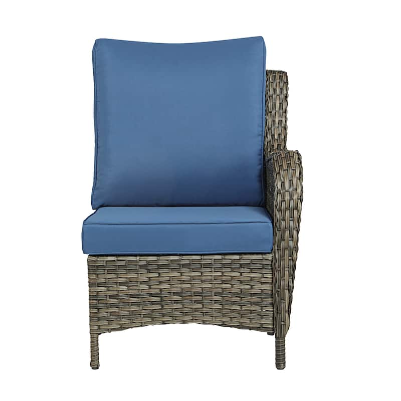 Outdoor Rattan Sectional Sofa Set With Ottoman