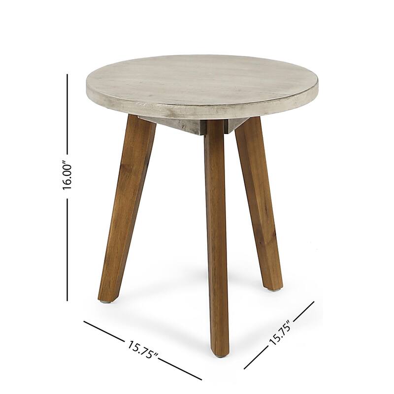 Acacia Wood Side Table