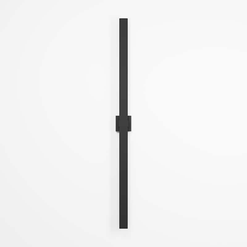 1-Light Black/White Aluminum LED Outdoor Wall Sconce