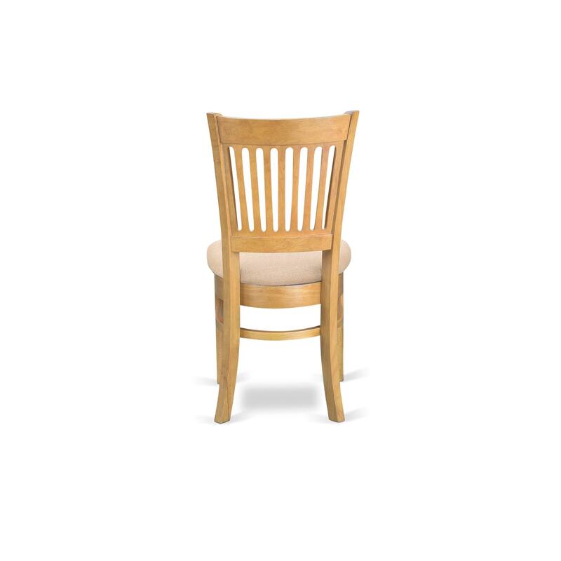 East West Furniture 9 Piece Dining Set- an Oval Dining Room Table and 8 Chairs, Oak(Seat Type Options)