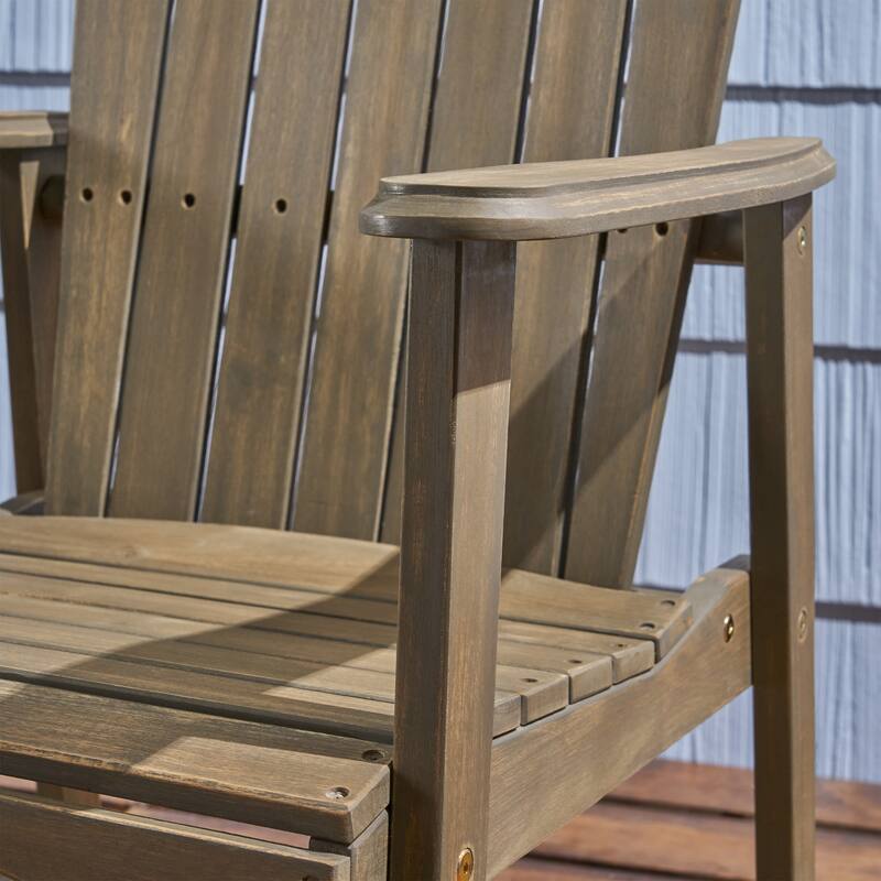 Acacia Wood Dining Chairs Set of 2, Balconie Gray Bistro Chair
