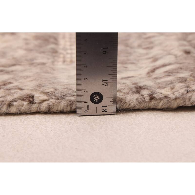 ECARPETGALLERY Hand-knotted Looma Grey, Taupe Wool Rug - 7'11 x 10'2