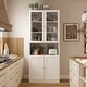 preview thumbnail 30 of 60, Glass Cabinet White Display Curio Storage Cabinet with Glass Doors 4Doors