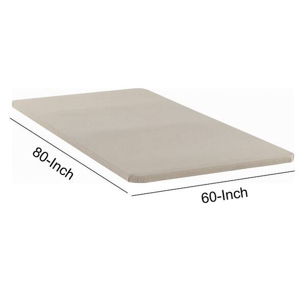 Wooden Queen Bunkie Board with Fabric Wrapping, Taupe Brown On Sale