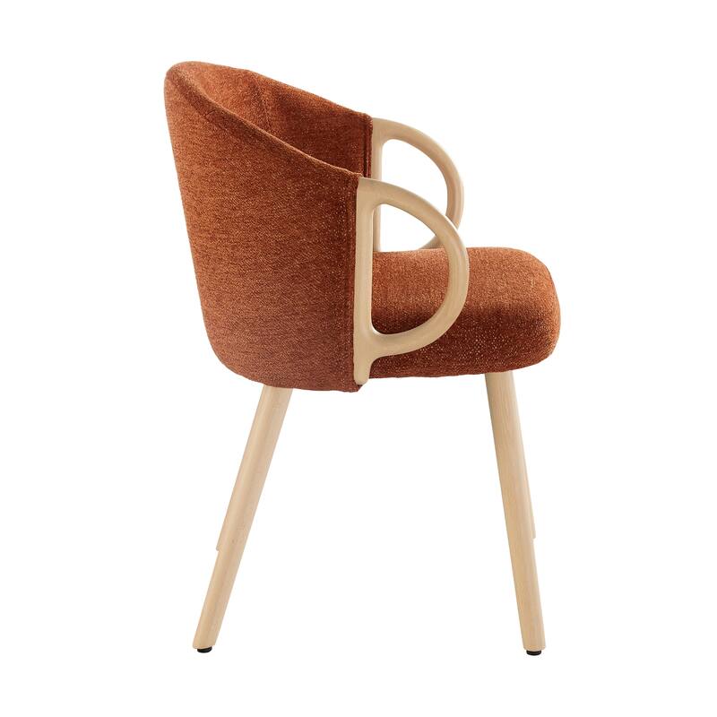 Art Leon Modern Fabric Accent Dining Wood Chair (Set of 2)