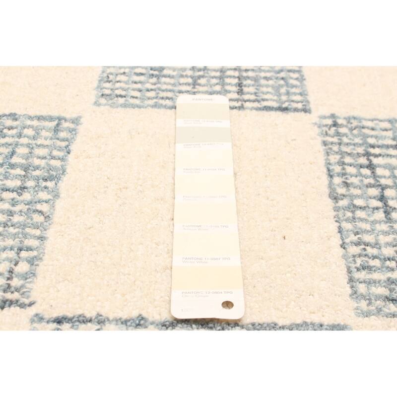 ECARPETGALLERY Hand Tufted Timeless Cream Wool Rug - 5'0 x 7'11