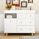 preview thumbnail 3 of 11, White Nursery Storage Dresser Chest with Changing Table Top,5 Drawers