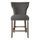preview thumbnail 1 of 5, Uttermost Arnaud 20 1/2 Inch Wide Wood Frame Kitchen Stool with Warm Charcoal Grey