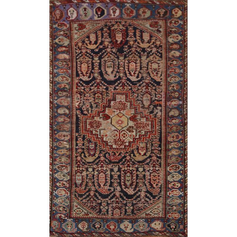 Vegetable Dye Kazak Accent Rug Hand-Knotted Wool Carpet - 2'8" x 4'11"