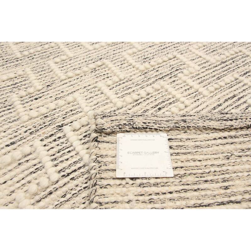 ECARPETGALLERY Braid weave Sienna Cream Wool Rug - 5'1 x 8'0
