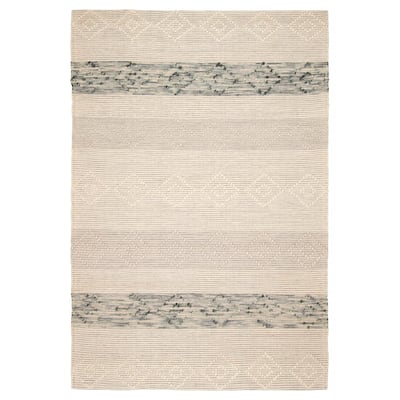 ECARPETGALLERY Braid weave Sienna Cream Wool Rug - 6'2 x 9'3