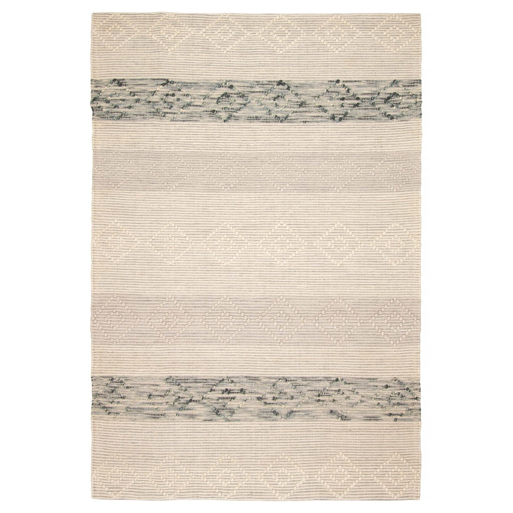 ECARPETGALLERY Braid weave Sienna Cream Wool Rug - 6'2 x 9'3