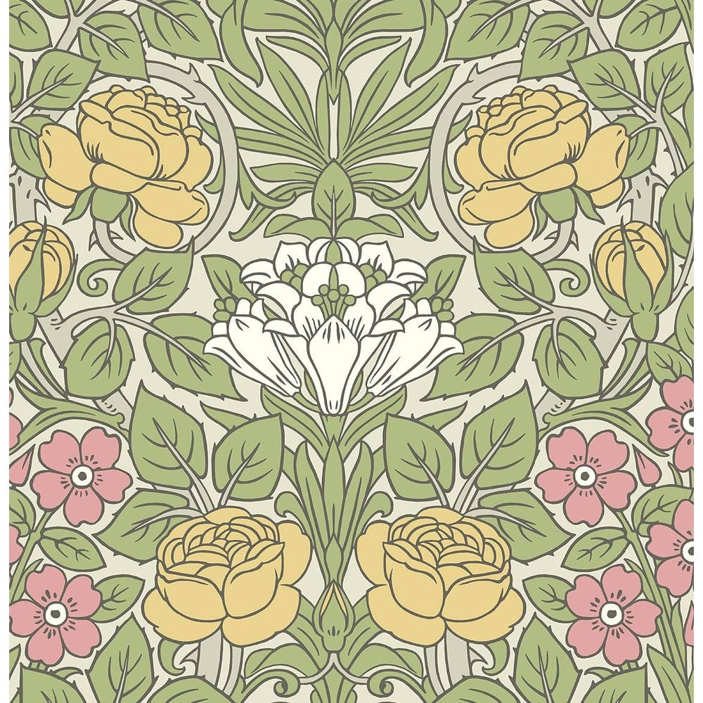 NextWall Vintage Rose Peel and Stick Wallpaper