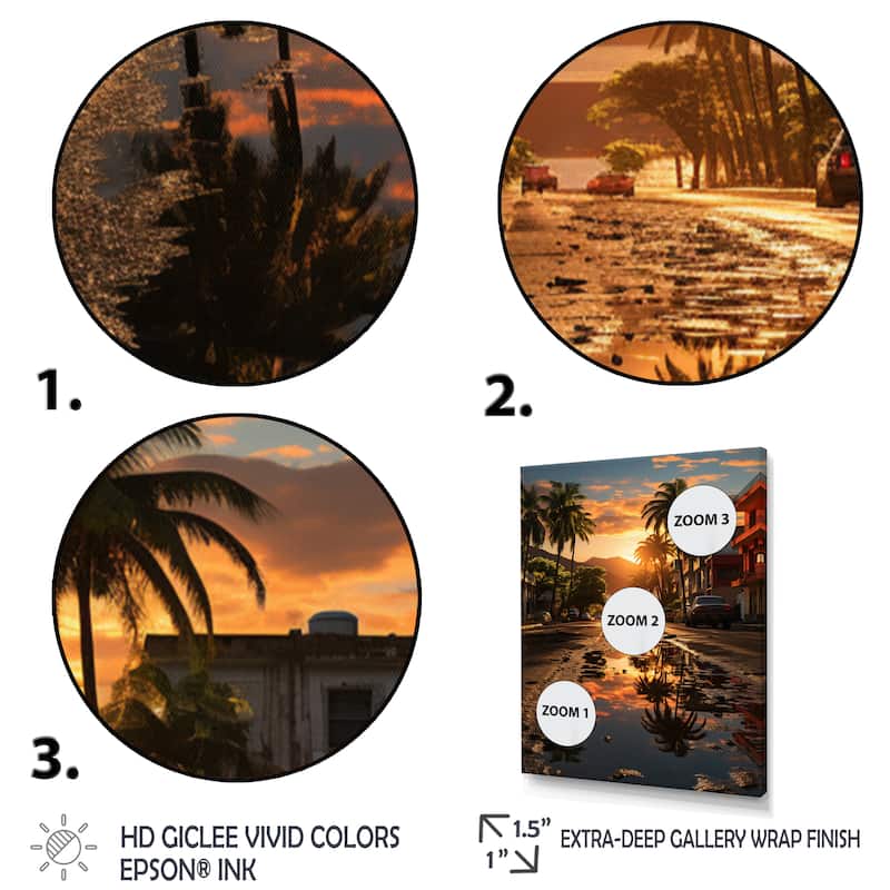 Designart "Puerto Rico Landscape" Puerto Rico Framed Canvas Art Print