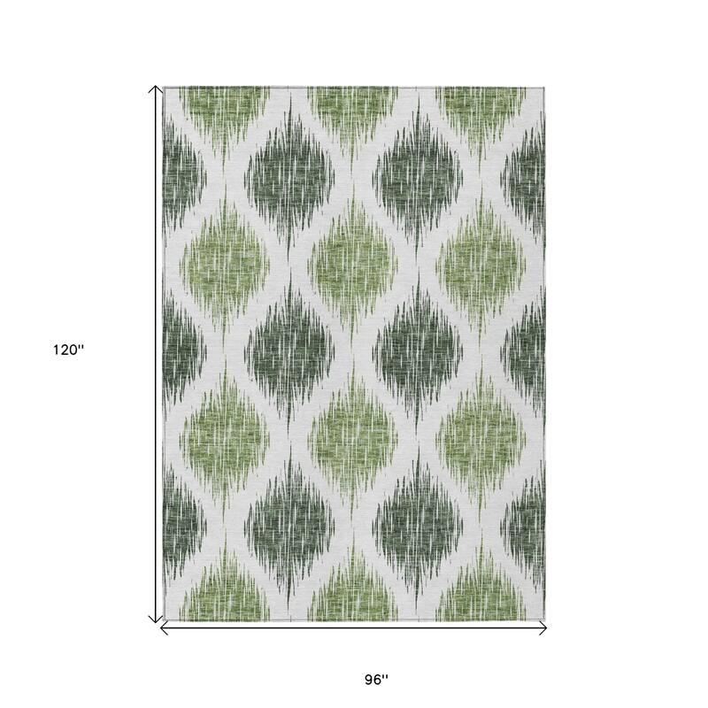 HomeRoots Ikat Transitional Rectangle Outdoor Rug