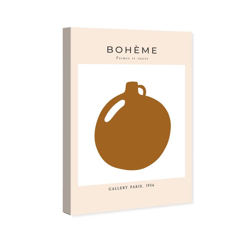 Wynwood Studio Canvas Abstract Boheme Ceramic Shape Brown and Modern & Contemporary Wall Art Canvas Print