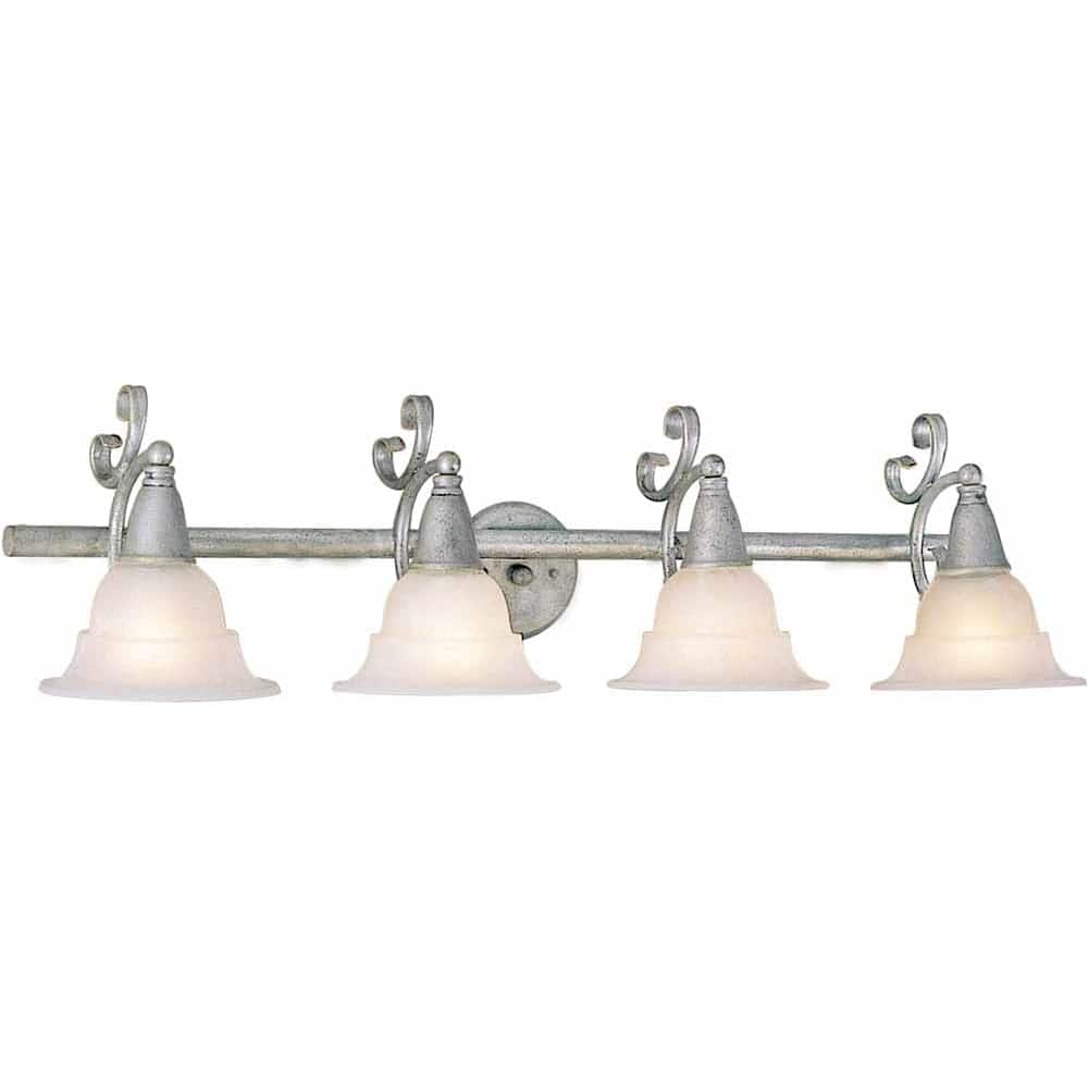 Volume Lighting V1774 Toledo 4 Light 37.5" Width Bathroom Vanity Light - Platinum Rust