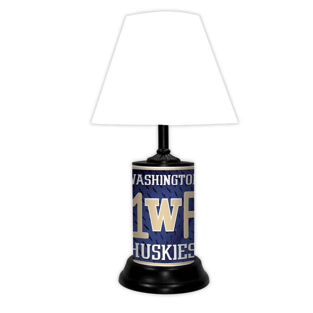 Washington huskies number 1 fan lamp with white shade