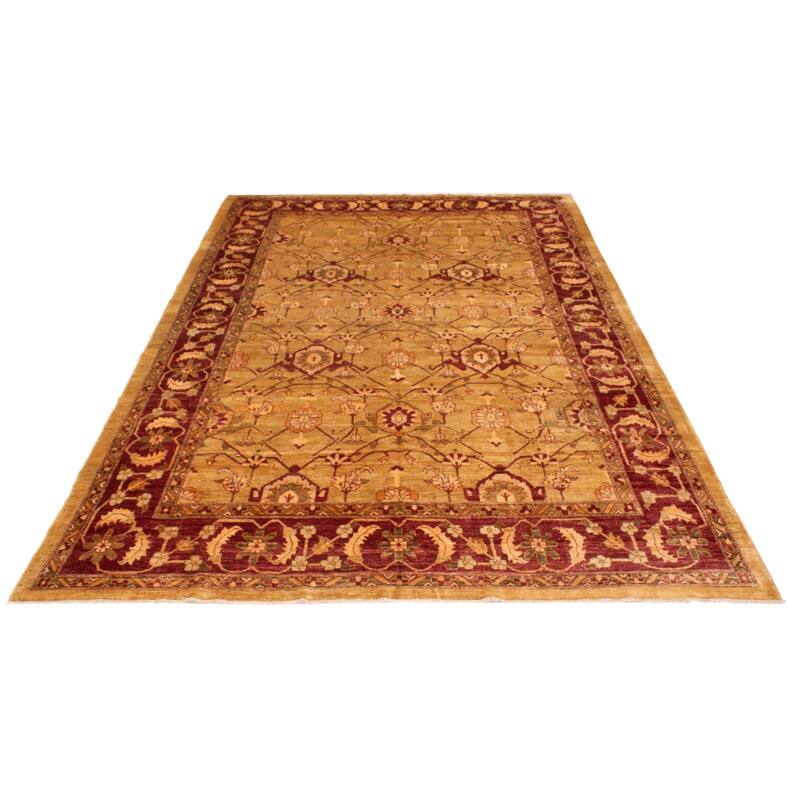ECARPETGALLERY Hand-knotted Chobi Finest Brown Wool Rug - 9'10 x 14'4