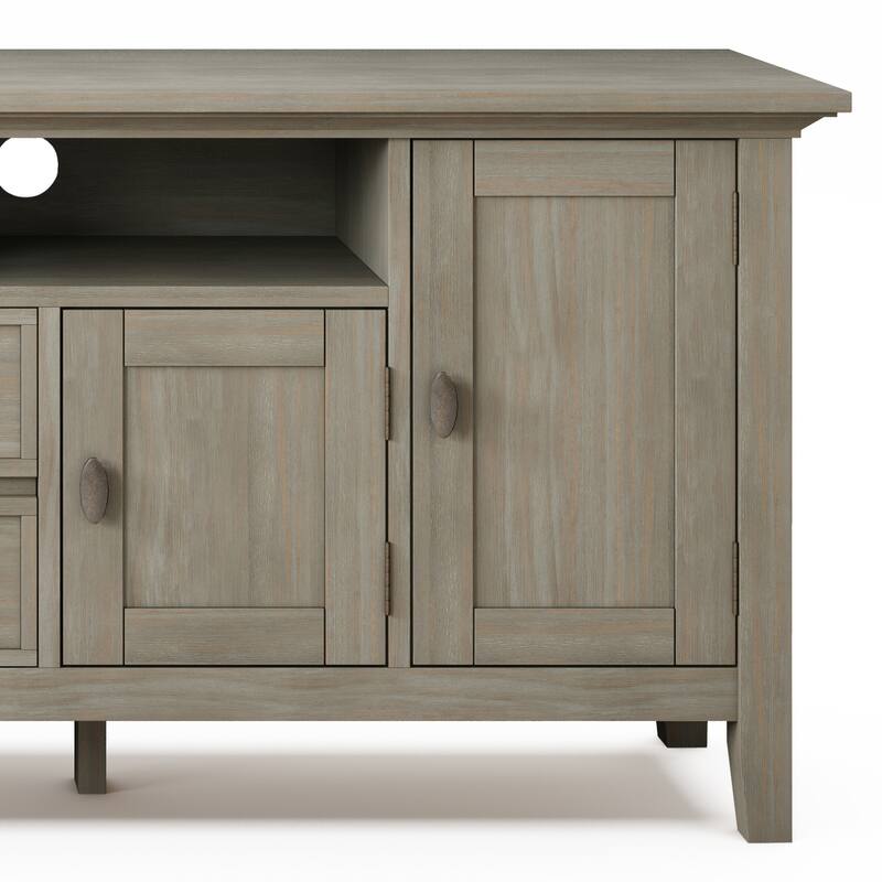 WYNDENHALL Mansfield SOLID WOOD 72 inch Wide Transitional TV Media Stand For TVs up to 80 inches - 72'' W x 16.5'' D x 26'' H