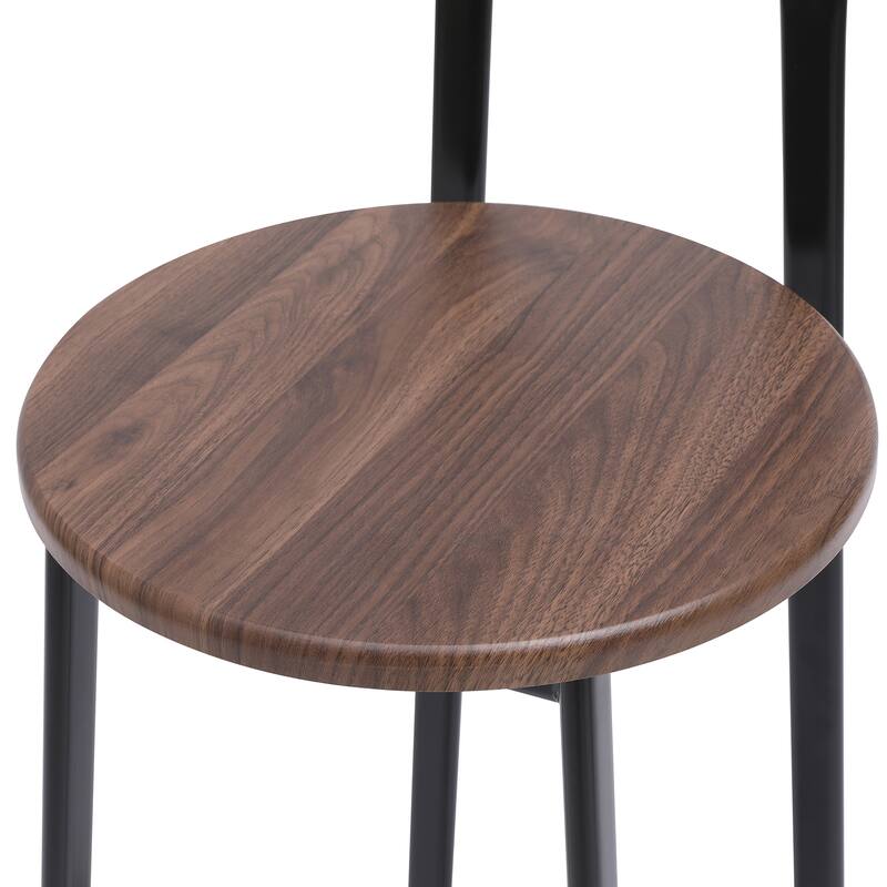 Bar Stools Kitchen Island Bar Chairs Set Of 3 Metal Counter Barstools With Backrest For Dining Pub Room