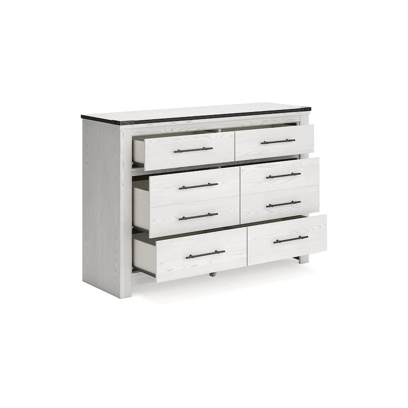 Signature Design by Ashley Schoenberg White/Black 6 Drawer Dresser