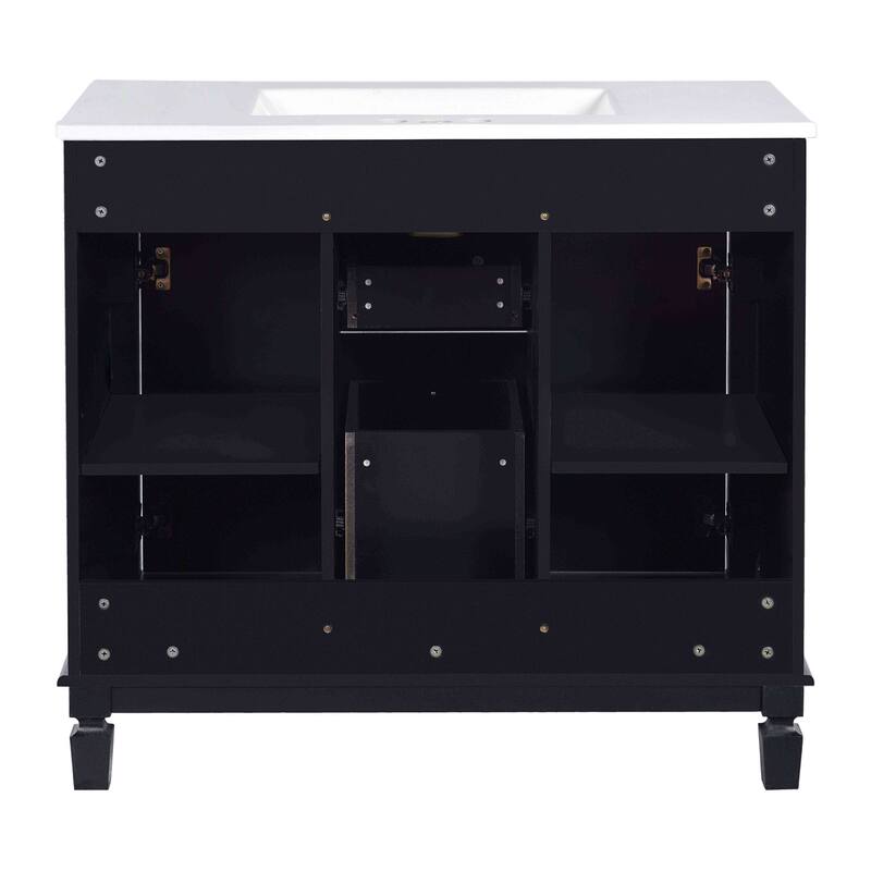 36-Inch Single Sink Bathroom Vanity with Soft-Close Doors, 2 Drawers, and Stylish Modern Design