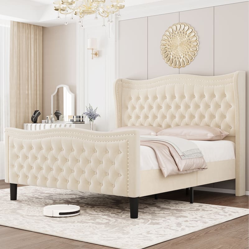 Modern Platform Bed,Full,Queen,King