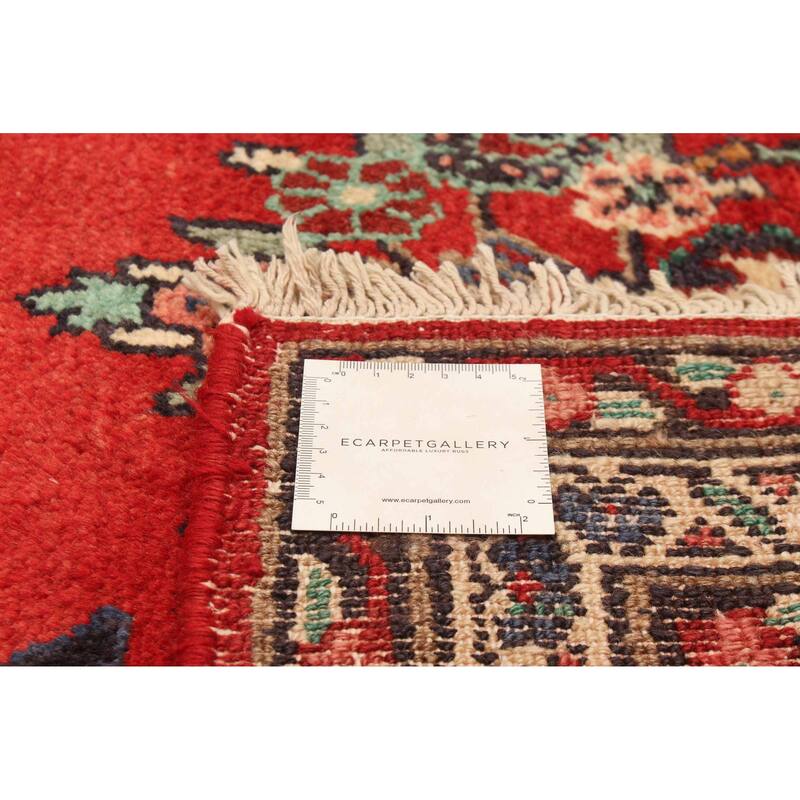 ECARPETGALLERY Hand-knotted Andelz Red Wool Rug - 3'6 x 9'6