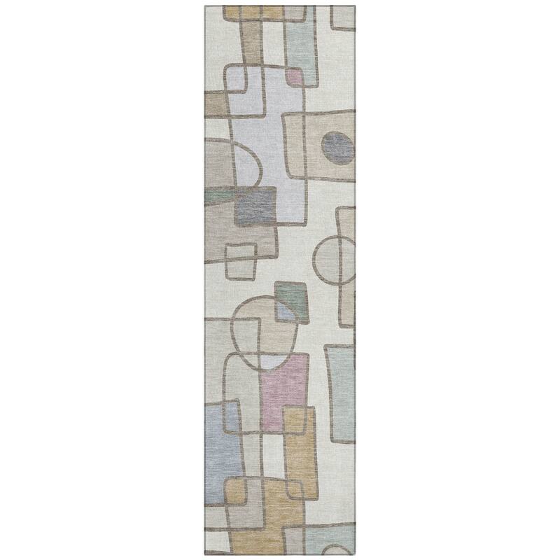 Machine Washable Indoor/ Outdoor Contemporary Prenner Chantille Rug