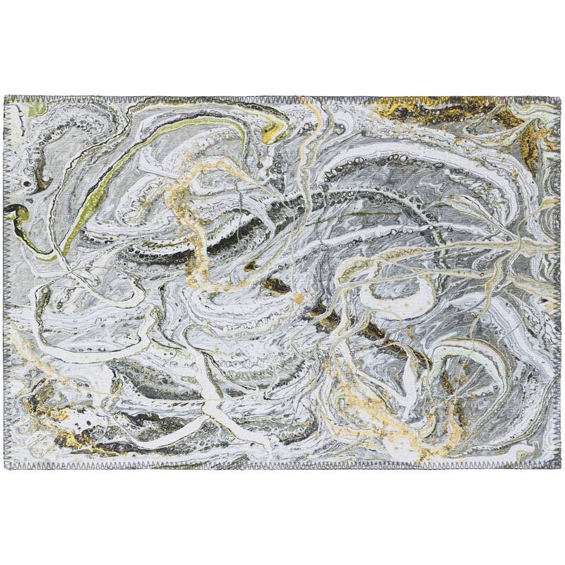 Indoor/ Outdoor Addison Karina Abstract Washable Area Rug
