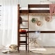 preview thumbnail 7 of 35, Walker Edison Solid Wood Twin Loft Bed with Desk