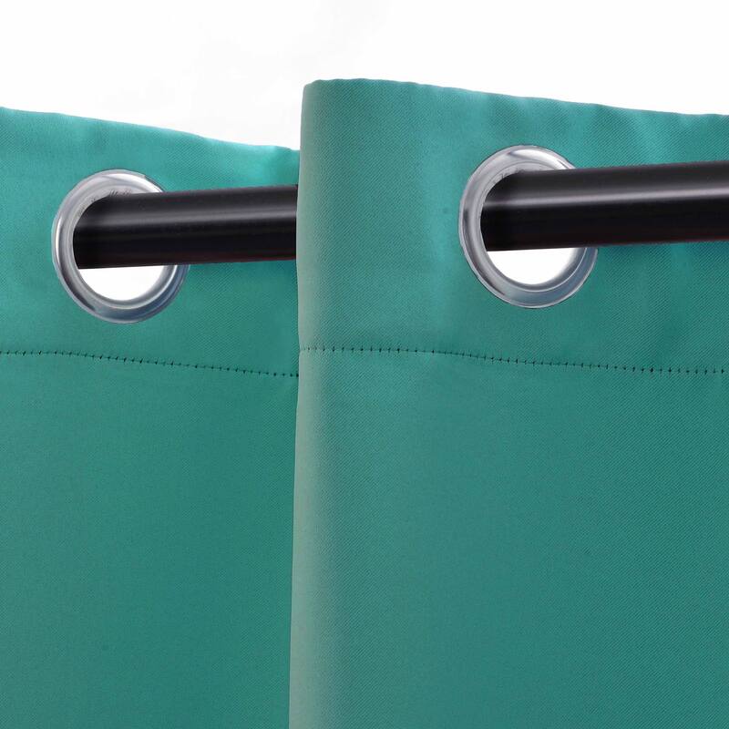 Modern Solid Room Darkening Blackout Curtains, Rod Pocket, Set of 2