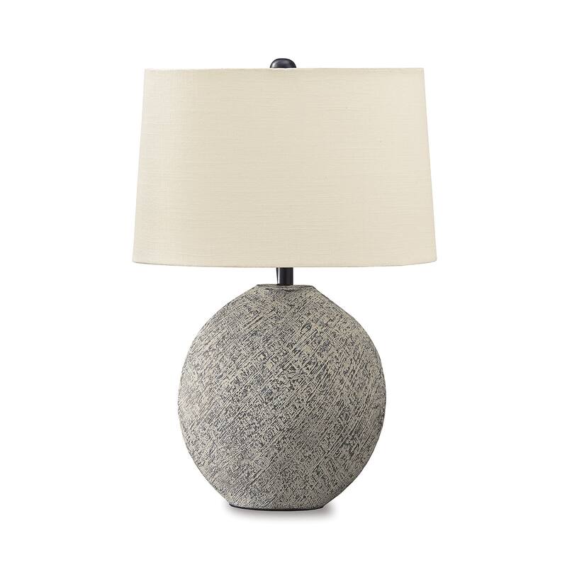 Harif Casual Beige Paper Table Lamp - 18"W x 10"D x 26"H