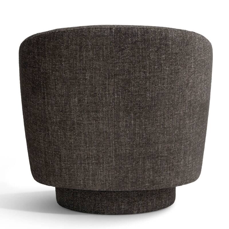 Modern Linen Swivel Barrel Accent Chair Single