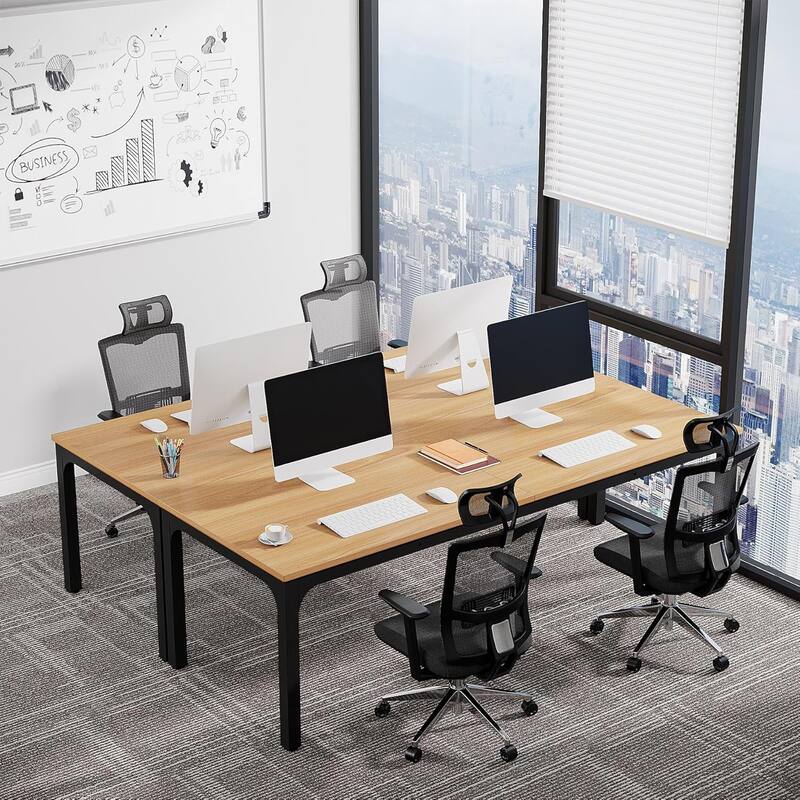 78.74" Large Rectangle Conference Table/Desk, Modern Seminar Meeting Table, Business Tables for Boardroom & Office