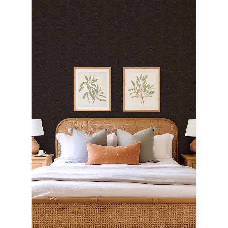 A-Street Prints Hollenback Black Dotted Abstract Wallpaper