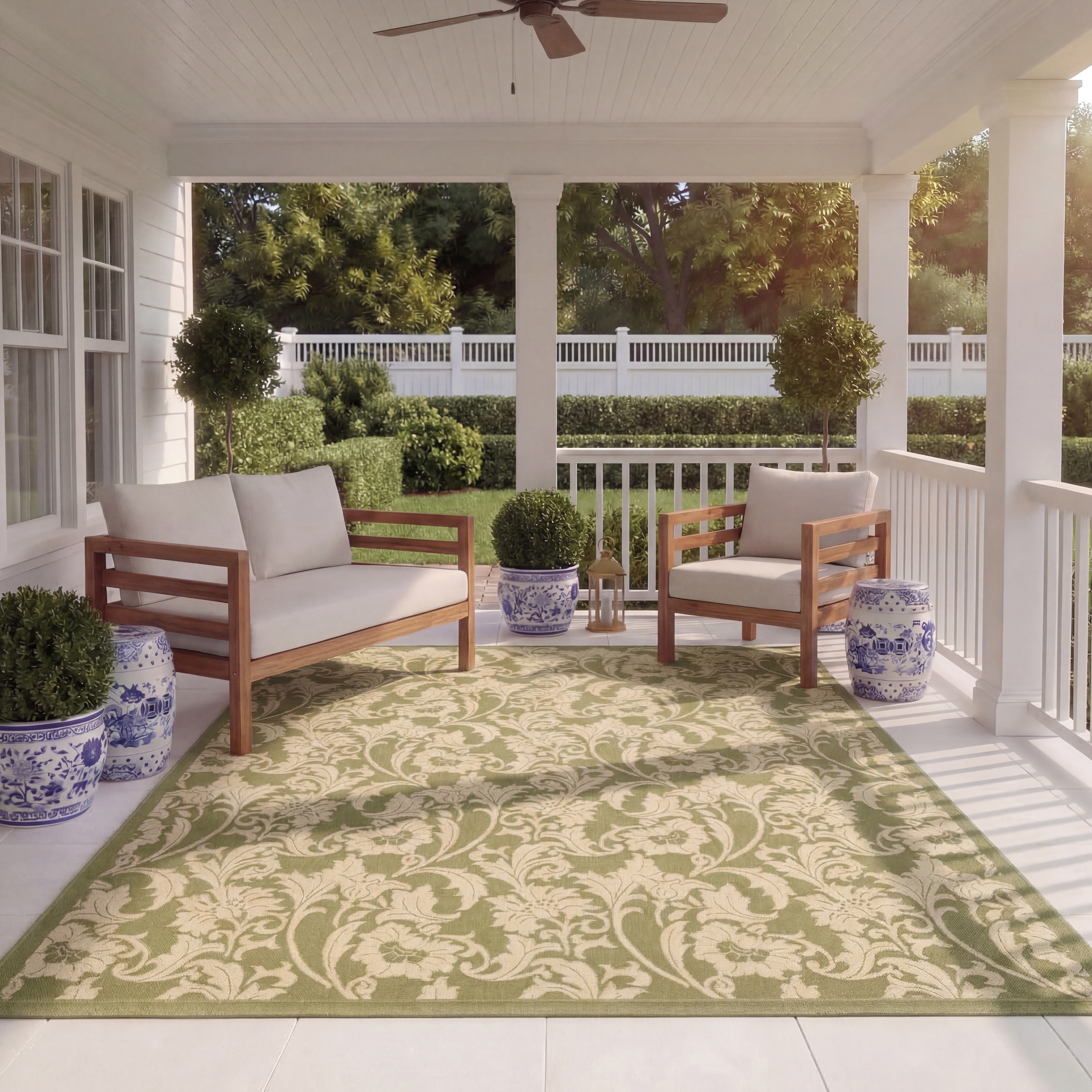 SAFAVIEH Courtyard Nedda Indoor/ Outdoor Waterproof Patio Backyard Rug