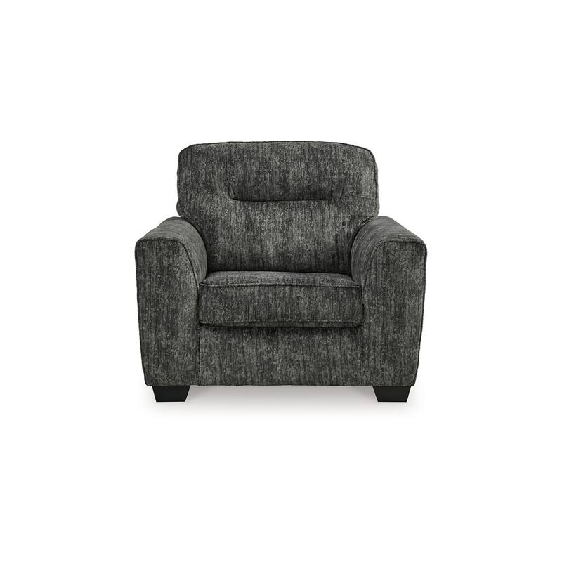 Layla Accent Armchair, Extra Plush Cushioned Dark Gray Polyester
