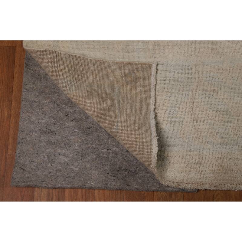 Vegetable Dye Oushak Turkish Area Rug Handmade Oriental Wool Carpet - 9'0"x 11'10"