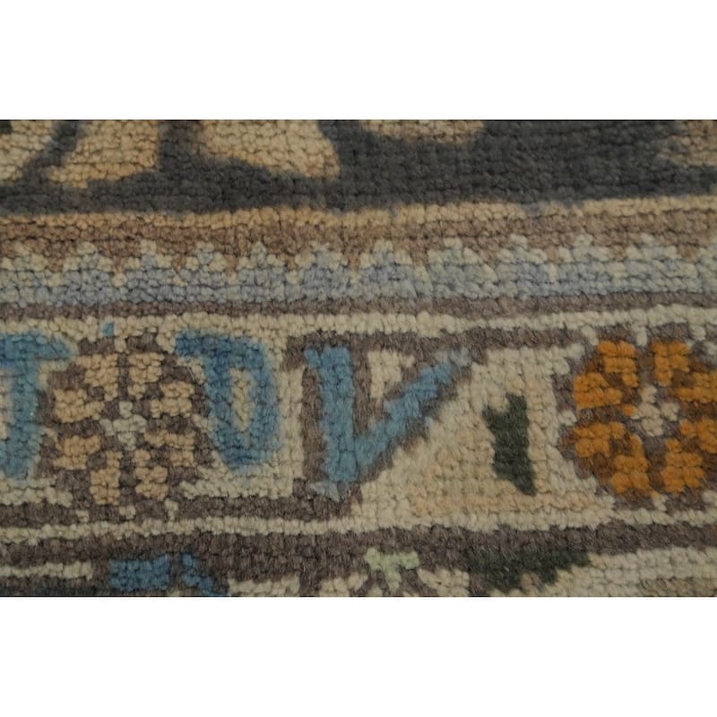 Hand Knotted Oriental 100% Wool Carpet Traditional Floral Brown Tabriz Area Rug - 9' 3'' X 6' 5''