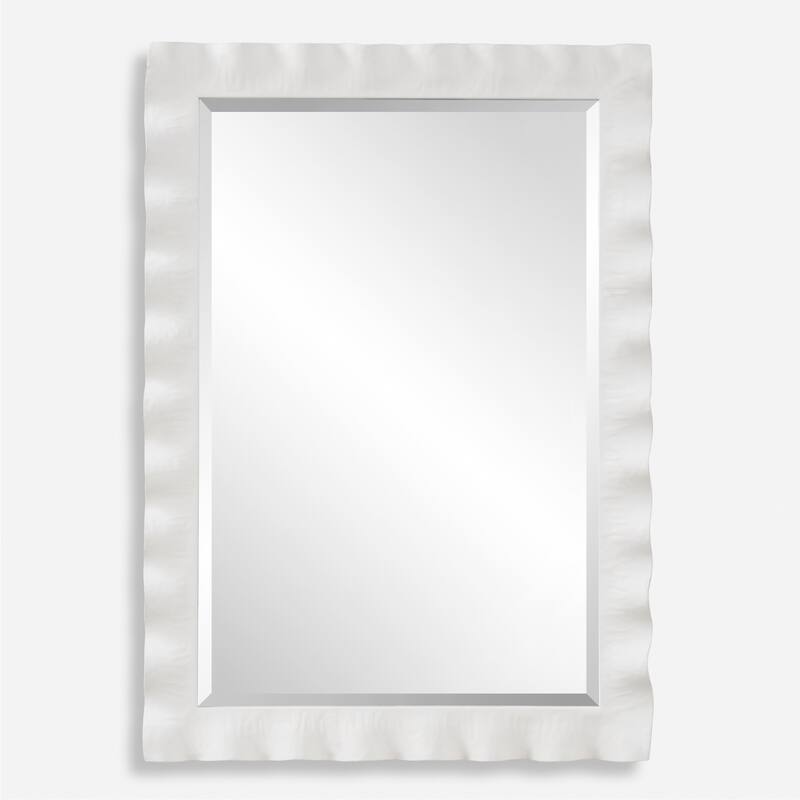 Uttermost 09981 Haya 28-1/4" W x 40" H Rectangular Framed Bathroom - White